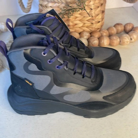 Teva W Geotrecca RP Black Grey Purple Women Outdoors Trail Shoes Sz 8.5 - Picture 6 of 12